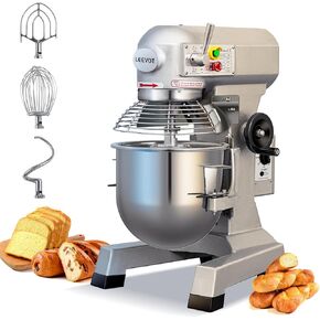 خلاط طعام تجاري 30 كيو تي مع وظيفة التوقيت، خلاط تجاري 1250 وات، 3 سرعات قابلة للتعديل، خلاط طعام كهربائي مع وعاء من الفولاذ المقاوم للصدأ لمخبز البيتزا. (معيار) in Kuwait