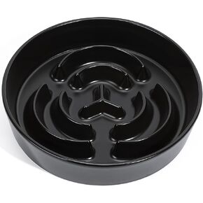 Ceramic Slow Feeder Dog Bowls,2.0 Cups Slow Feeder for Medium Large Breed,Puzzle Dog Food Bowl to Slow Down Eating, Anti-Gulping, Stop Bloat,Preventing Choking,Anti-Slip,8in,White in Saudi Arabia