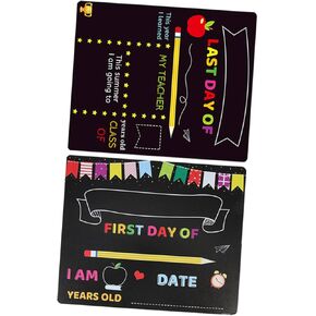 2pcs Chalkboard Writing Board for Kindergarten and Elementary School, PVC Plastic Erasable Message Sign, School Bulletin Board for Classroom and Home Use in Kuwait