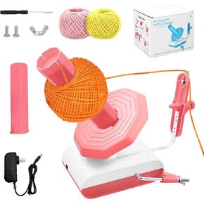Mesenymm الغزل اللفاف، اللفاف الكرة الغزل الكهربائية للكروشيه، اللفاف كعكة الغزل المدمجة للكروشيه، كعكة الغزل مع انخفاض الضوضاء، الغزل الدوار، مساعد مثالي لمحبي الحرف اليدوية in Kuwait