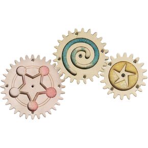 Montessori Busy Board Gearwheel Rotating Machinery Gear Wooden for Toddlers in Saudi Arabia