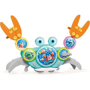 DIY Gear Building Block Assembly Toy, Crawling Dancing Crab with Music for Kids Gear STEM Educational Interlock Toy for Boys Grils 3 Year Old and up in Saudi Arabia