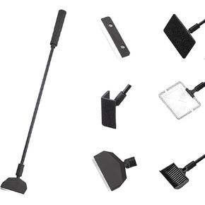 6-in-1 Aquarium Cleaning Tools Fish Tank Cleaning Kit with Long Handle, Algae Scraper,Flat Cleaning Pad,Right-Angle Cleaning Pad,Fish Net, Gravel Rake in Saudi Arabia