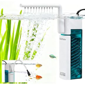 Small Aquarium Filter, Fish Tank Filter, Suitable for 3-10 Gallon Fish Tanks, 3W 80GPH with Two Modes Switching Function. in Kuwait