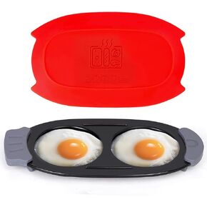 Microwave Egg Cooker Quick-Heat Egg Poacher for Breakfast Sandwiches Microwave Egg Fryer Dishwasher-Safe in Saudi Arabia