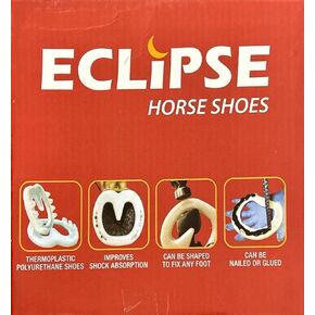 MPMH Eclipse Series I Heart Bar حدوة حصان احترافية، بولي يوريثين أبيض، هيكل من البلاستيك الحراري، قبضة فائقة، تصميم ممتص للصدمات لاستخدام الفروسية (1) in Kuwait