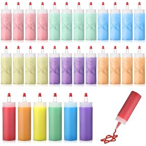6 Packs DIY Sidewalk Chalk Paint Kit Non Toxic Paint Washable Powdered Chalks with Plastic Squeeze Bottle Mix in Water 6 Vibrant Colors for Creative Sidewalk and Chalkboard Fun in Kuwait