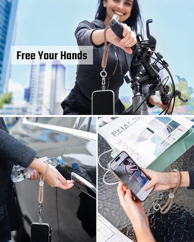 حزام معصم KeyUnity KH00 قابل للتعديل مع خيارين للمشبك، سلك طول DIY للاستخدام اليومي بدون استخدام اليدين in Kuwait
