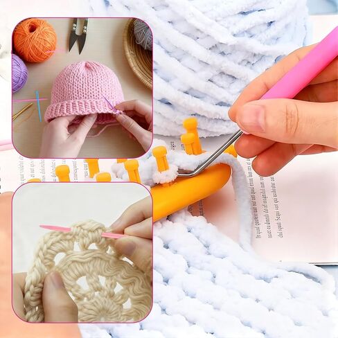 3 Pack Knitting Loom Hooks Pick Tool & Crochet Needle Hook with 2-Size's Large Eye Needle for Loom Hooks Tool Knit Picker in Kuwait