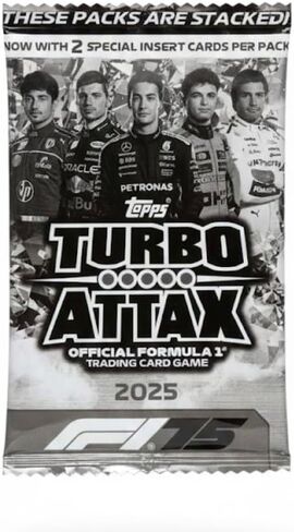 2025 Topps Formula 1 Turbo Attax 10 Card Pack - Look for Pink Foil Parallels in Saudi Arabia