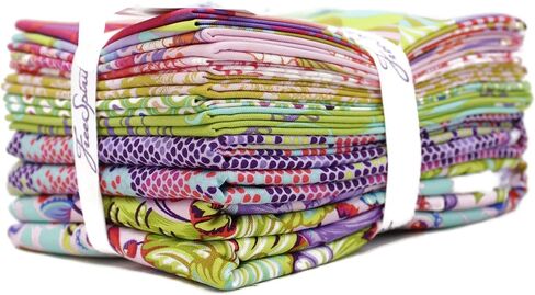 حزمة Parisville Deja Vu Fat Quarter Bundle (8 قطع) من Tula Pink for Free Spirit 18 × 21 بوصة (45.72 سم × 53.34 سم) قطع قماش من نسيج اللحاف DIY in Kuwait