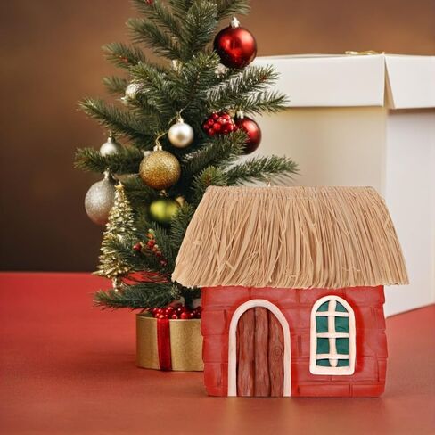 SEWACC 3PCS Miniature Artificial Thatch Roll - DIY Tiny Hay Roofs and Model Straw Bales Roofing for Micro Landscape and Architecture Models in Saudi Arabia