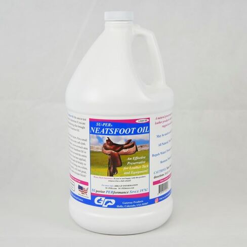 SU-PER Neatsfoot Oil Leather Preservative - Natural Preservative for Leather Tack and Equipment - 100% Ultra Prime Neatsfoot Oil - 1 Gallon in Saudi Arabia