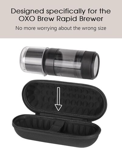 حقيبة سفر JISHAHS صلبة من مادة EVA لجهاز OXO Brew Rapid Brewer، حقيبة حمل واقية مع بطانة ناعمة مضادة للخدش، سحاب ناعم، حقيبة تخزين محمولة للسفر والتخييم والمكتب in Kuwait