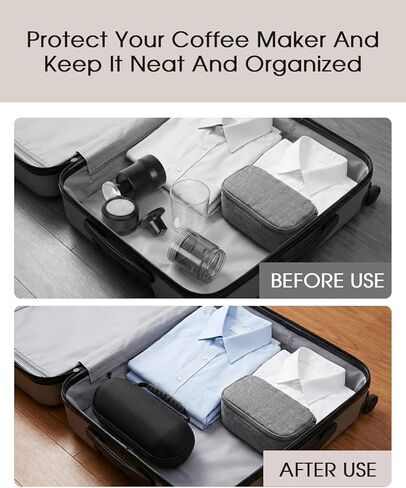 حقيبة سفر JISHAHS صلبة من مادة EVA لجهاز OXO Brew Rapid Brewer، حقيبة حمل واقية مع بطانة ناعمة مضادة للخدش، سحاب ناعم، حقيبة تخزين محمولة للسفر والتخييم والمكتب in Kuwait