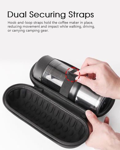 حقيبة سفر JISHAHS صلبة من مادة EVA لجهاز OXO Brew Rapid Brewer، حقيبة حمل واقية مع بطانة ناعمة مضادة للخدش، سحاب ناعم، حقيبة تخزين محمولة للسفر والتخييم والمكتب in Kuwait