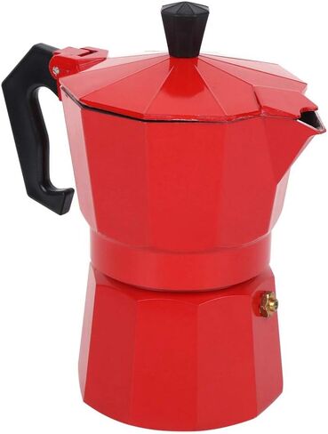 Brrnoo Percolator Coffee Pot, Coffee Maker Percolator Small Maker 300ML 6 Cup Capacity Aluminum Machine for Home Camping Travel Use (Black) in Saudi Arabia