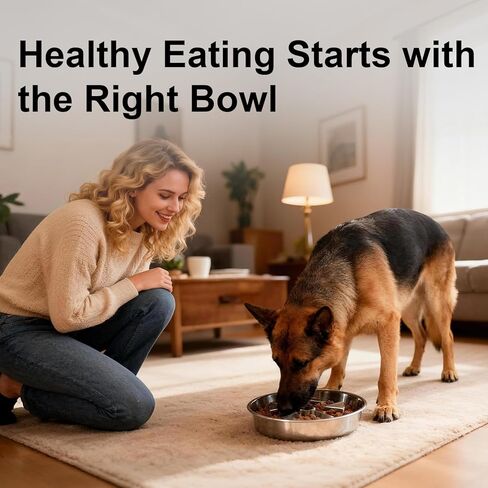 Kactoily 304 Stainless Steel Slow Feeder Dog Bowl, 2.5 Cups Non-Slip Pet Bowl, Raised Design for Slow Eating & Digestive Health - Perfect for Medium Large Dogs in Saudi Arabia