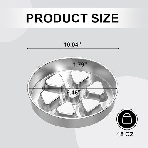 Kactoily 304 Stainless Steel Slow Feeder Dog Bowl, 2.5 Cups Non-Slip Pet Bowl, Raised Design for Slow Eating & Digestive Health - Perfect for Medium Large Dogs in Saudi Arabia