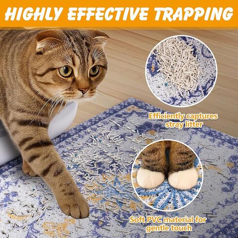 ondware Cat Litter Mat 20 x 15 in, Waterproof Non-Slip, Washable in Saudi Arabia