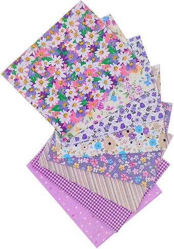 32Pcs 10x10Inch Sewing Supplies Purple Fabric by The Yard,Pink Canvas Patches in Saudi Arabia