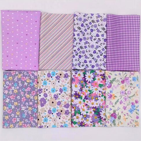 32Pcs 10x10Inch Sewing Supplies Purple Fabric by The Yard,Pink Canvas Patches in Saudi Arabia