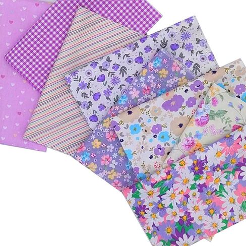 32Pcs 10x10Inch Sewing Supplies Purple Fabric by The Yard,Pink Canvas Patches in Saudi Arabia