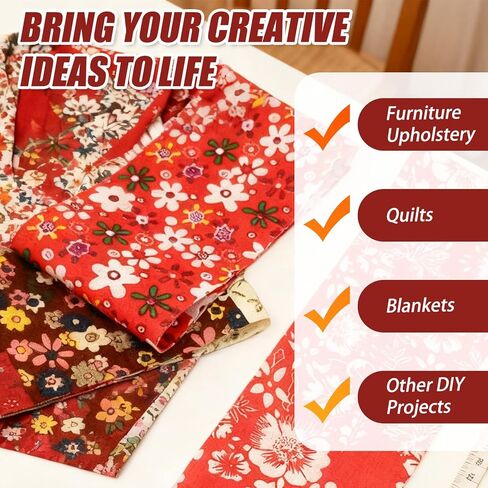 40 قطعة من شرائط نسيج جيلي رول لخياطة اللحف والحرفية والخياطة، حزم شرائط قطنية مقطوعة مسبقًا مقاس 2.65 × 20 بوصة، قماش جيلي رول زهور حمراء للبطانية والمفروشات وديكور المنزل في العطلات وصناعة المحفظة in Kuwait