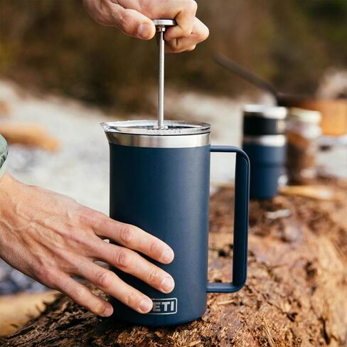 YETI Rambler 34 oz. French Press Coffee Maker, with GroundsControl Filter, Navy in Saudi Arabia