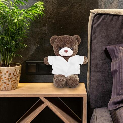 Wakauto Doll Bathrobe & Sleepwear Set for 8-12 inch Stuffed Animals | Plush Bear Robe, Cotton Kimono for Rag Dolls & Mini Bears | Bathtub Toy & Dress Up Costume Favor in Saudi Arabia