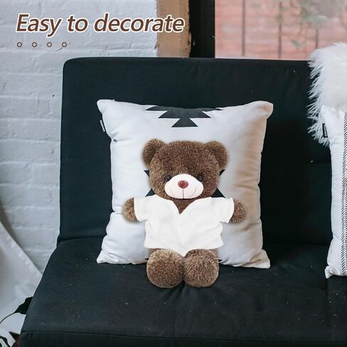 Wakauto Doll Bathrobe & Sleepwear Set for 8-12 inch Stuffed Animals | Plush Bear Robe, Cotton Kimono for Rag Dolls & Mini Bears | Bathtub Toy & Dress Up Costume Favor in Saudi Arabia