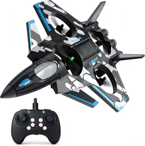 طائرة RC للأطفال والكبار - جهاز تحكم عن بعد بتردد 2.4 جيجا هرتز مع جيروسكوب ذاتي التوازن، تصميم متين مقاوم للانحناء، طيران داخلي/خارجي للمتعة العائلية والتنسيق بين اليد والعين in Kuwait