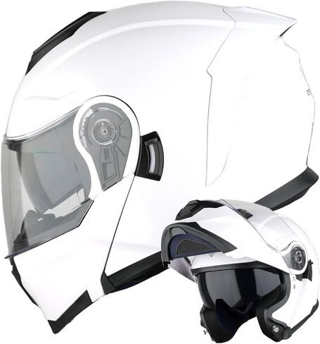 1Storm Motorcycle Street Bike Modular/Flip up Dual Visor Sun Shield Full Face Helmet in Saudi Arabia