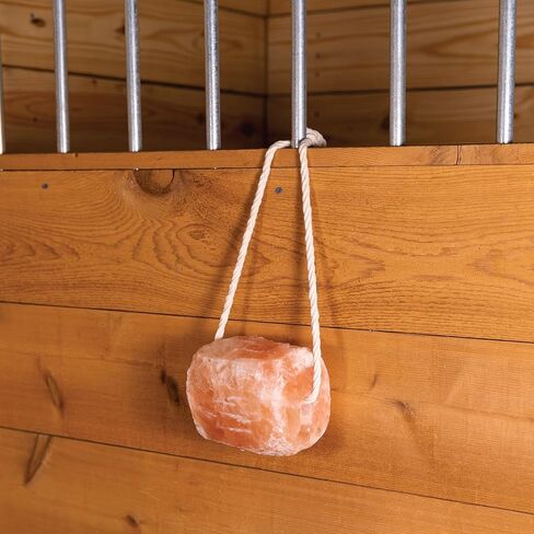 Schneiders Himalayan Horse Rock Salt Lick | Natural Mineral Source | Assures Balanced Mineral Intake | Boredom Reliever | Various Weights on Rope | 6.6 lbs w/Rope in Saudi Arabia