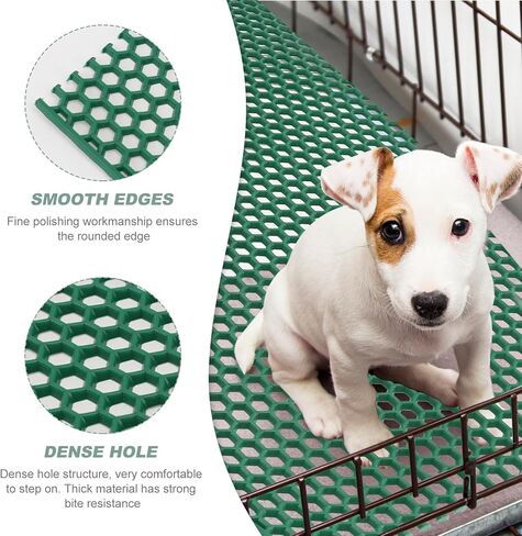 Luxshiny Dog Cage Pad and Pet Cage Base Pad Waterproof Drainage Mat 30X45Cm Green Pet Feet Mat for Kennel Floor and Dog Crates in Saudi Arabia