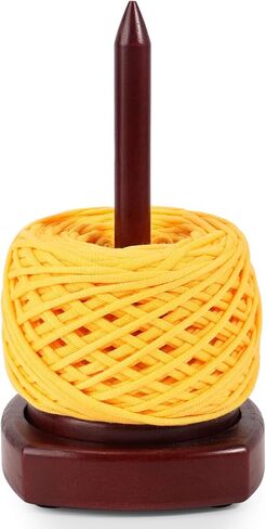 حامل غزل Etcokei للكروشيه والحياكة، دوار غزل خشبي كبير الحجم 25 سم، حامل كروشيه سهل التجميع مع وسادات مضادة للانزلاق، ملحقات كروشيه هدية مثالية لمحبي الحياكة in Kuwait