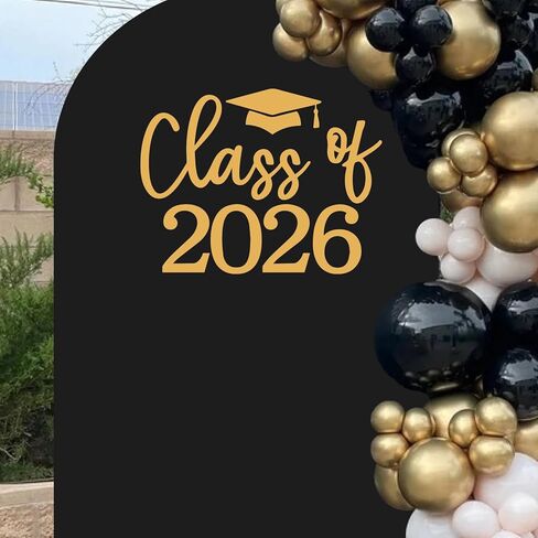 Class of 2026 Decal Sign for Balloon Arch - Graduation Decor for 2026 Grad Party, Congrats Grad Party Class of 2026 Event Planner Vinyl Decal in Kuwait