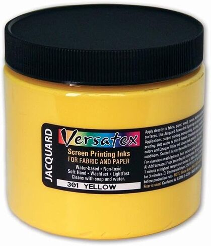 Versatex Print Ink by Jacquard, Semi-Transparent, Water-Based, 16oz Jar, Yellow in Saudi Arabia