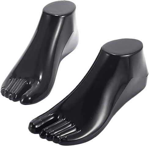 1 Pair Mannequin Foot Sock Display Ankle Bracelet Mold Shoes Support Foot Model for Jewelry Ankle Chain Shoes Socks, Black, 22X9CM in Saudi Arabia
