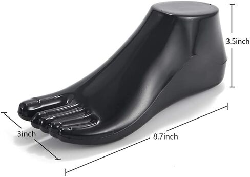 1 Pair Mannequin Foot Sock Display Ankle Bracelet Mold Shoes Support Foot Model for Jewelry Ankle Chain Shoes Socks, Black, 22X9CM in Saudi Arabia