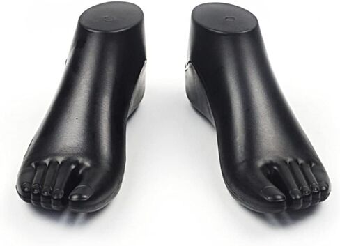 1 Pair Mannequin Foot Sock Display Ankle Bracelet Mold Shoes Support Foot Model for Jewelry Ankle Chain Shoes Socks, Black, 22X9CM in Saudi Arabia