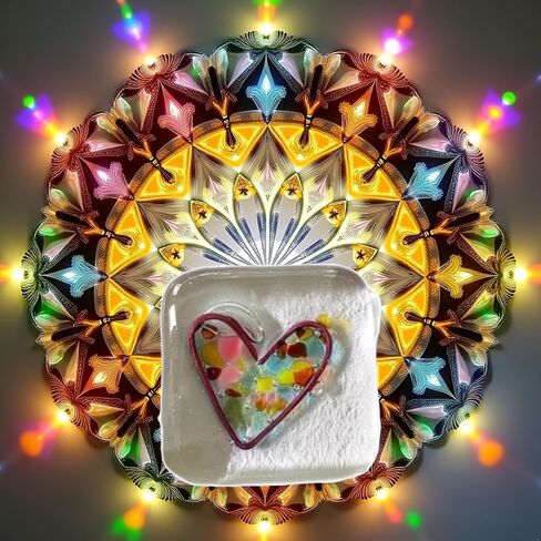 رمز جيب على شكل قلب من الزجاج المصقول أو الزجاج أو الراتنج من JJLFresheners، هدية تذكارية مصنوعة يدويًا للأصدقاء أو الأزواج أو العائلة in Kuwait