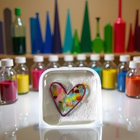 رمز جيب على شكل قلب من الزجاج المصقول أو الزجاج أو الراتنج من JJLFresheners، هدية تذكارية مصنوعة يدويًا للأصدقاء أو الأزواج أو العائلة in Kuwait