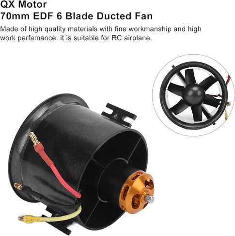 محرك بدون فرشاة 70 مم EDF 3500KV، مجموعة مروحة مجاري الهواء EDF عالية الأداء مع 6 مروحة مجاري الهواء لطائرة RC in Saudi Arabia