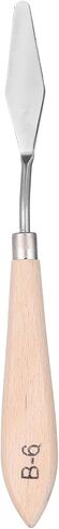HARFINGTON Palette Knives Painting Tool 6.69" Stainless Steel Blade Spatula Painting Pallet Knife Beech Wood Handle for Oil Acrylic Canvas Color Mixing in Saudi Arabia