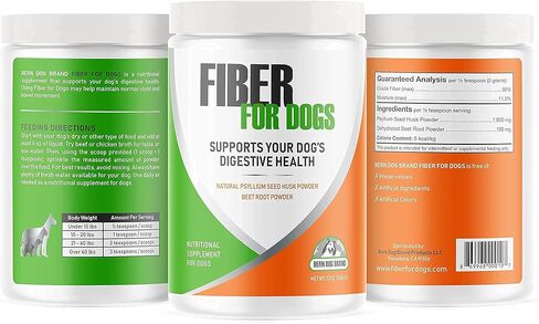 Fiber for Dogs Psyllium Seed Husk Powder & Dehydrated Beet Root Powder Aids a Number of Intestinal Disorders in Dogs Including Diarrhea, Constipation & Anal Gland Issues. Available in 6 and 12 oz. in Saudi Arabia