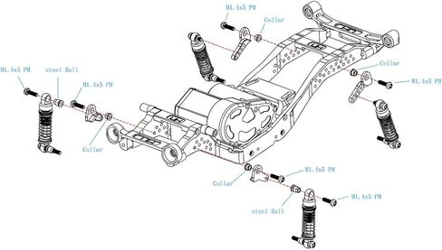 Hot Racing SXTY28FB08 T6 Aluminum Suspension Flex Blades fits Axial SCX30 in Kuwait