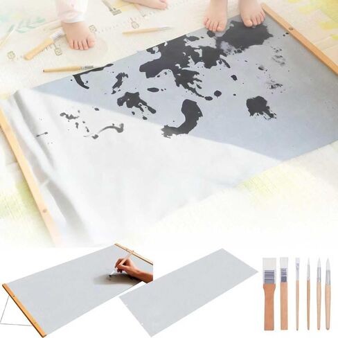Magic Canvas Paint with Water,Includes 2 Interchangeable Canvas Restore to Original State After Drying, Reusable,No Need to Worry About Paint Splattering During The Painting Process.(19.68 * 47.24in) in Saudi Arabia