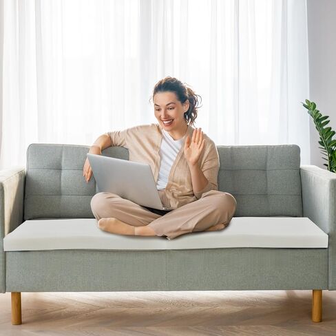 Frienda 3 عبوات 3 × 20 × 20 بوصة تنجيد وسادة إسفنجية عالية الكثافة بديلة مربعة القطع لحجم الأريكة الإسفنجية لأرائك الكرسي وحشو الشحن وتعبئة المشاريع التنكرية DIY in Kuwait