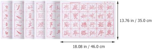 أوراق ممارسة الخط الصيني من NUOBESTY للمبتدئين 30 قطعة من ورق نسخ الكتابة اليدوية على الطراز الأوروبي مقاس 18.11 × 13.77 بوصة مصنف تتبع كتابة الفرشاة للمراهقين والبالغين in Kuwait